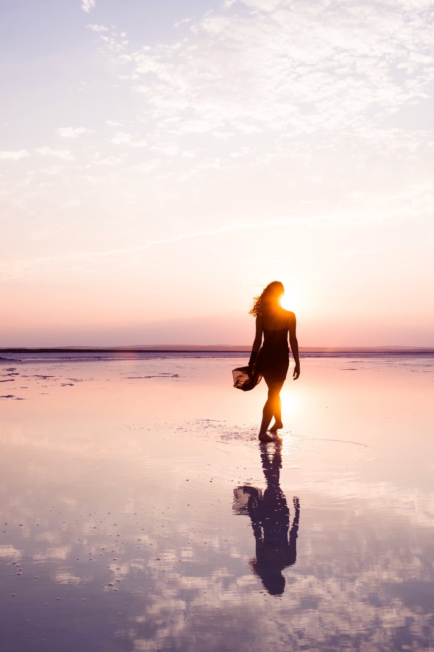 Aesthetic dancing on the beach