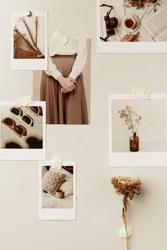 Minimalist and Neutral Photos on Cream Background